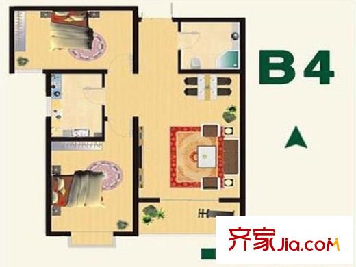 麗水天錦苑 2室 戶型圖