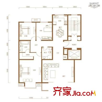盛景融城 3室 戶型圖