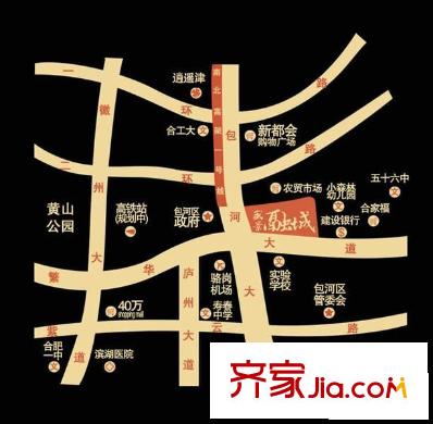 盛景融城交通圖區(qū)位圖