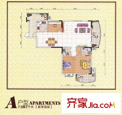 黎陽(yáng)嘉苑 3室 戶(hù)型圖