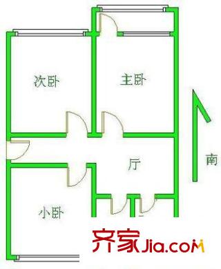 琥珀中村 3室 戶型圖