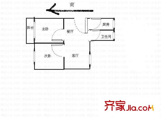 安凱集團宿舍 2室 戶型圖