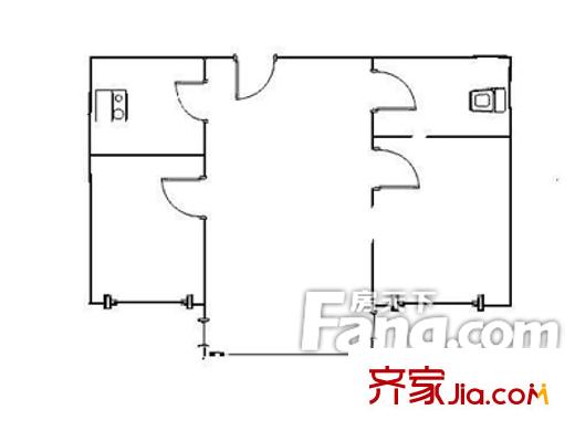安凱集團(tuán)宿舍（安凱小區(qū)）2室 戶型圖