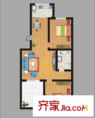 軸承新村 2室 戶型圖