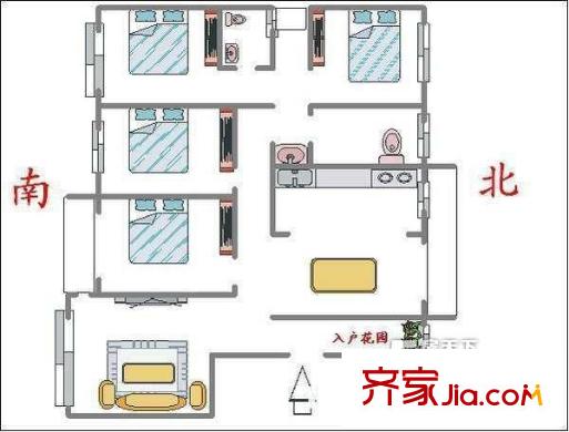 望湖城和欣家園 3室 戶型圖