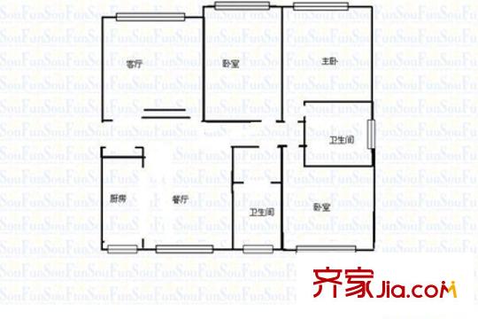 安凱集團宿舍（安凱小區(qū)）3室 戶型圖