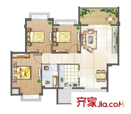 軸承新村 3室 戶型圖