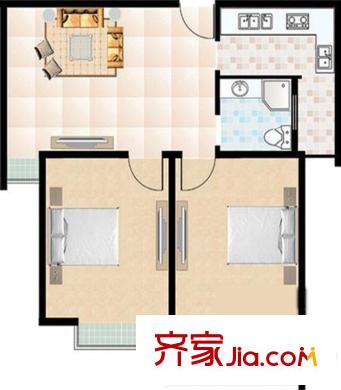 望湖城和欣家園 2室 戶型圖