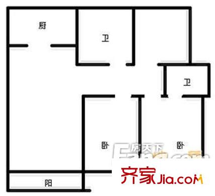 仕嘉名苑 2室 戶型圖