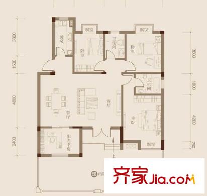 汽修小區(qū) 4室 戶型圖