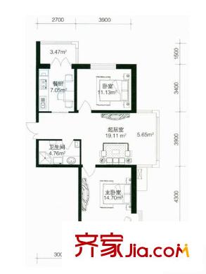 仕嘉名苑 2室 戶型圖