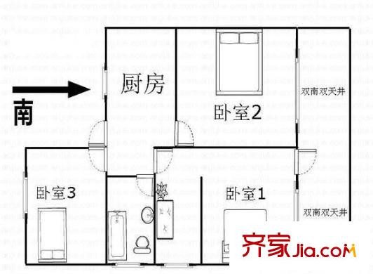 仕嘉名苑 3室 戶型圖