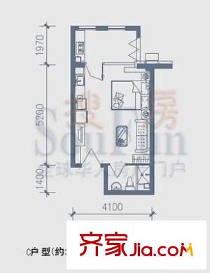仕嘉名苑 2室 戶型圖
