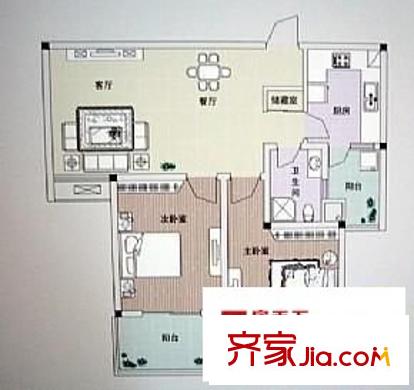 仕嘉名苑 2室 戶型圖