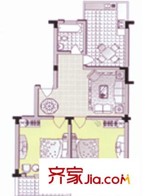 華裕家園 2室 戶型圖