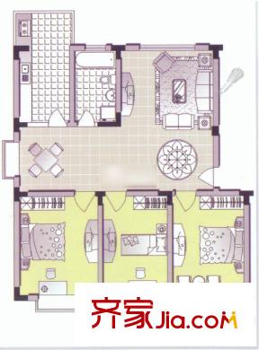 華裕家園 3室 戶型圖