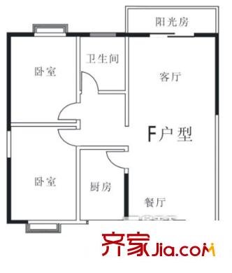 姚公新苑 3室 戶型圖