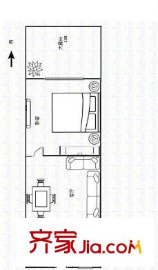 絲綢新村戶型圖1 1室1廳1衛(wèi)1廚