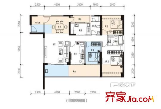 惠康小區(qū) 4室 戶型圖
