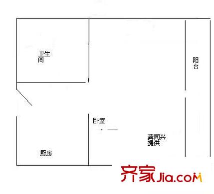 福海新居 1室 戶型圖