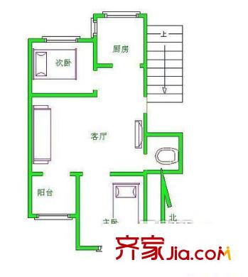 同和民康丹桂園 2室 戶型圖