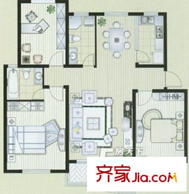 東海徽?qǐng)@ 3室 戶型圖
