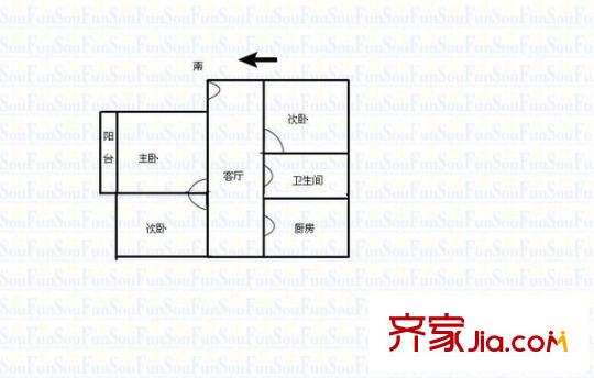 匯林園 3室 戶型圖