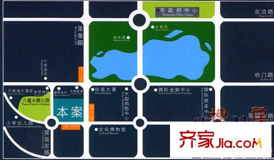 湖畔春天交通圖