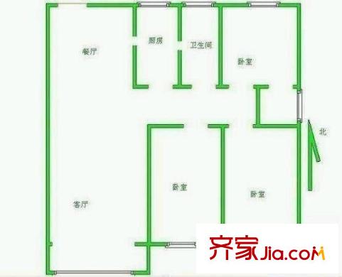恒?；▓@ 3室 戶型圖
