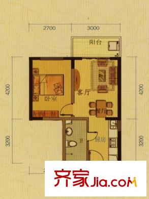 錦繡豪庭6#01 1室2廳1衛(wèi)1廚