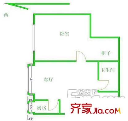 翠庭園 1室 戶型圖