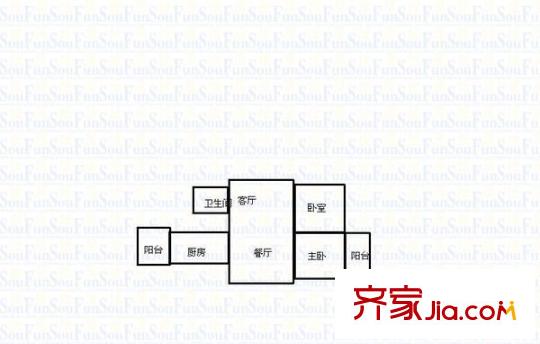 匯林園 2室 戶型圖