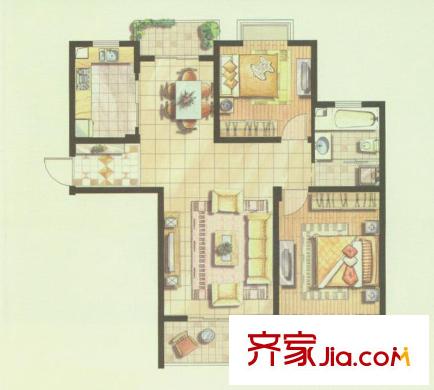 湖畔春天 2室 戶(hù)型圖