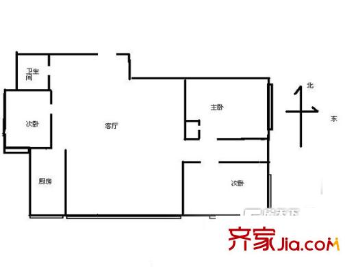 翠庭園 3室 戶型圖
