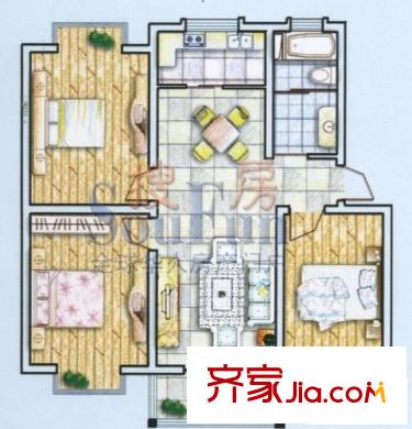 寧國(guó)新村 3室 戶型圖