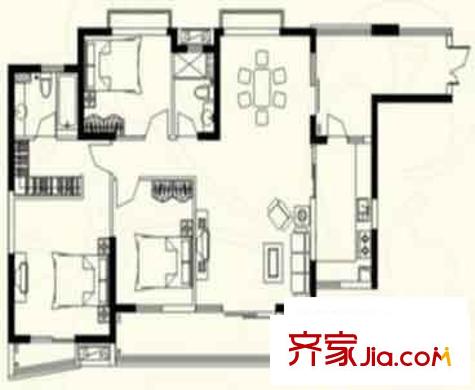 省直家園 3室 戶型圖