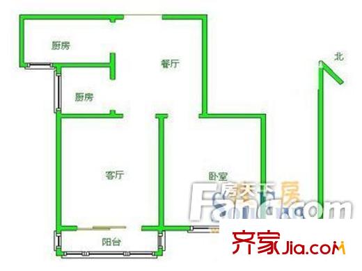 菱水苑戶型圖13 2室2廳1衛(wèi)1廚