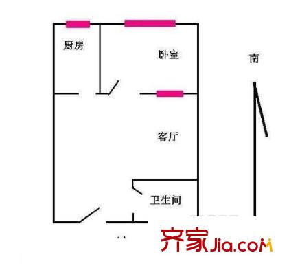 新荷園 1室 戶型圖