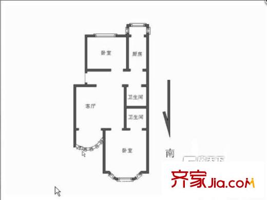 新荷園 2室 戶型圖