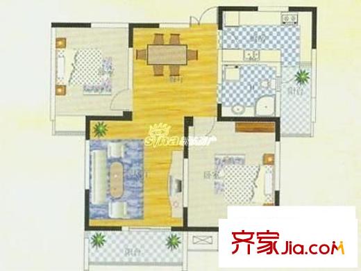 省直家園 2室 戶型圖