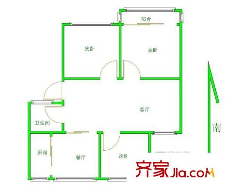 菱水苑 3室 戶型圖