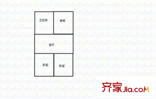 菱水苑 2室 戶型圖