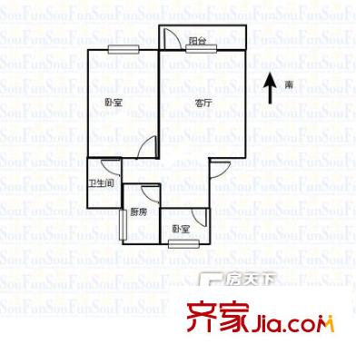 金安花園 2室 戶型圖