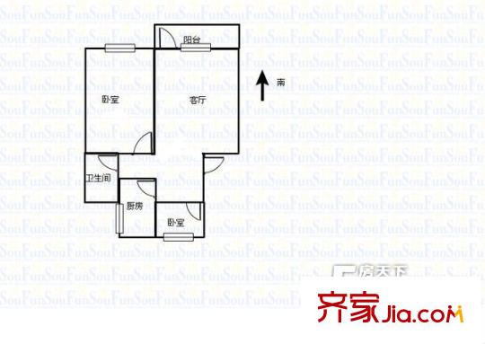 金安花園 2室 戶型圖