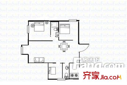 金安花園 3室 戶型圖