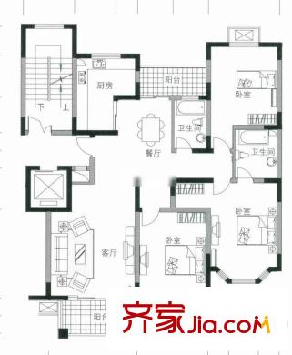 廣利花園 3室 戶型圖