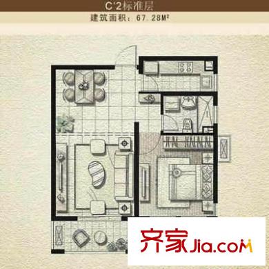 格林馨園 4室 戶型圖