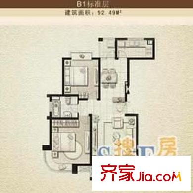 東航衛(wèi)崗小區(qū) 2室 戶型圖