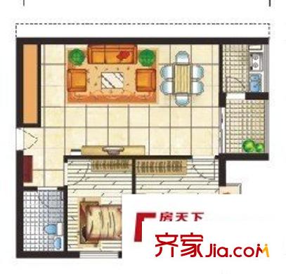 東航衛(wèi)崗小區(qū) 2室 戶型圖