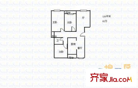 望湖城日桂苑 3室 戶型圖
